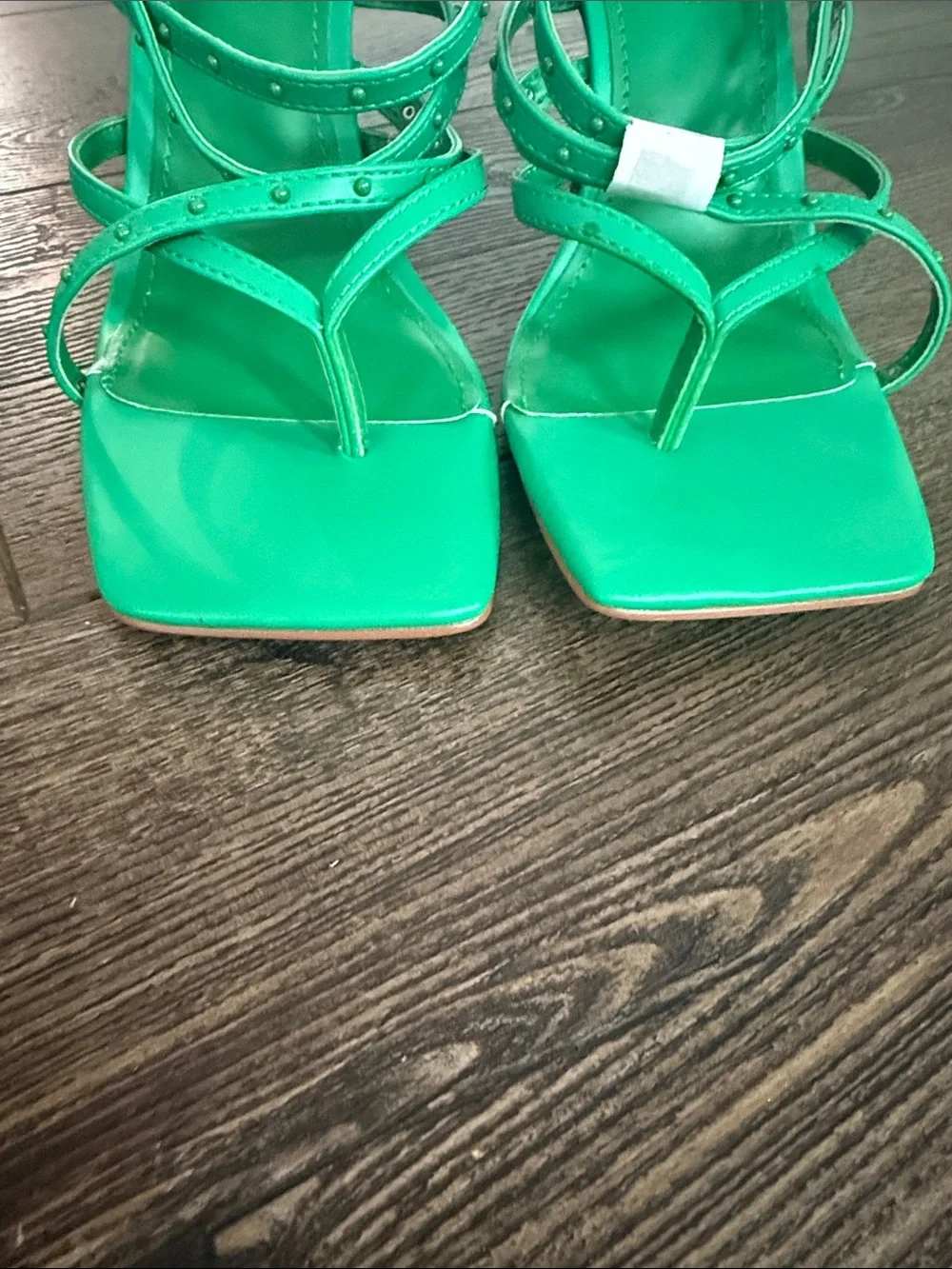 Marc Fisher New Green Strappy High Heel Sandals 7 - Picture 5 of 8